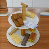 Bamboo Wooden 2 Tier Display Stand (4464893722733)