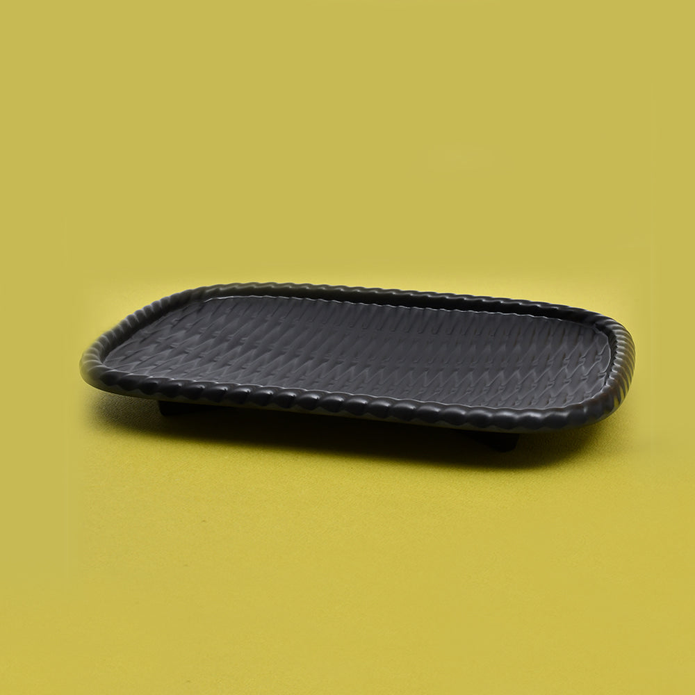 Melamine Serving Tray Black