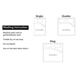 Microfiber Duvet Cover with Pillow Cases Nero Marquina Marble Design