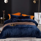 Embossed Velvet Luxury Frill Quilted Bridal Bed Set- 6 Pcs