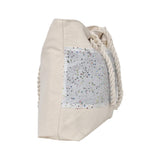 Ladies Shoulder Bag Glitter Tote Design-Light Grey