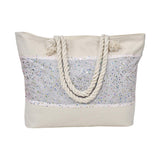 Ladies Shoulder Bag Glitter Tote Design-Light Pink