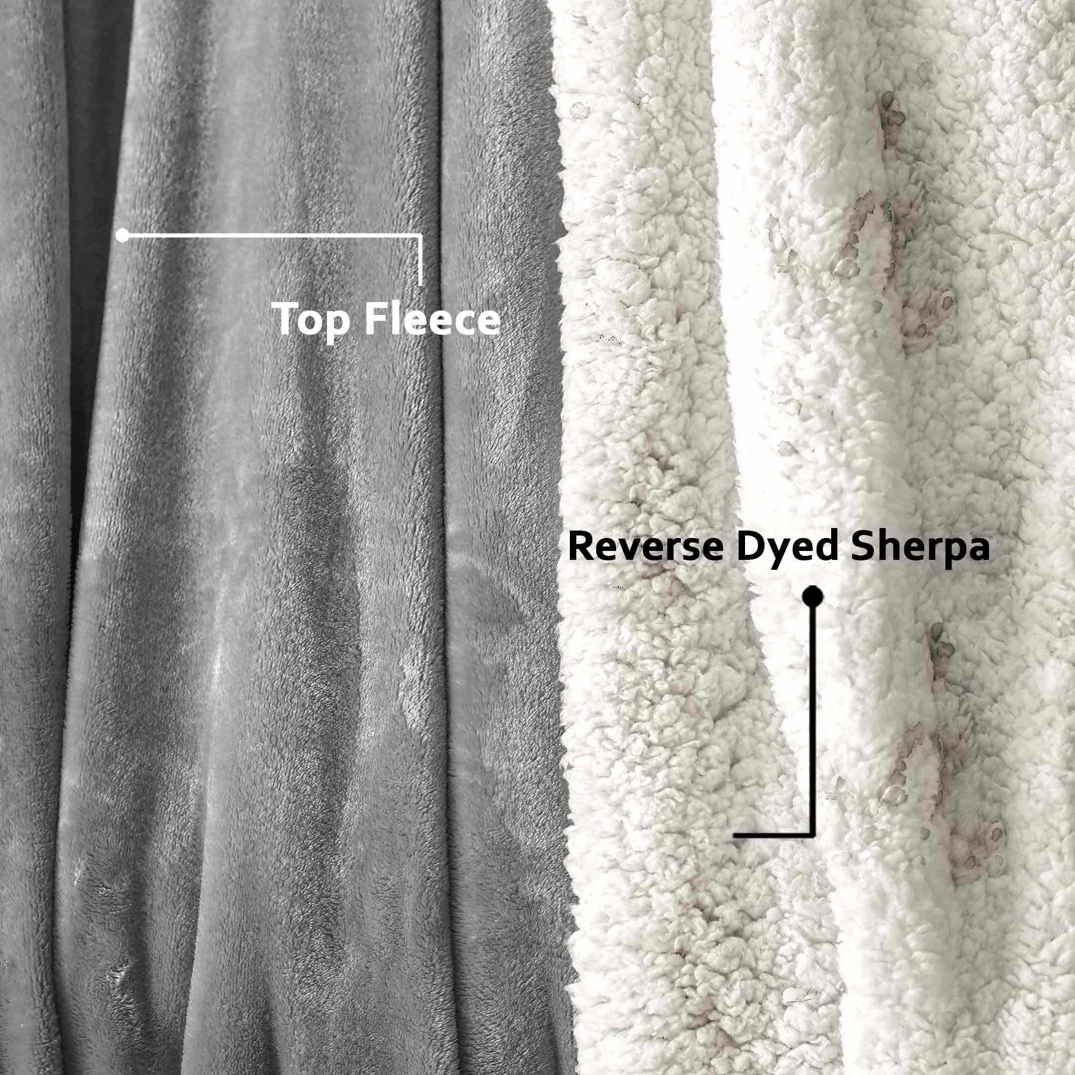 Grey Tie-Dye Sherpa Blanket