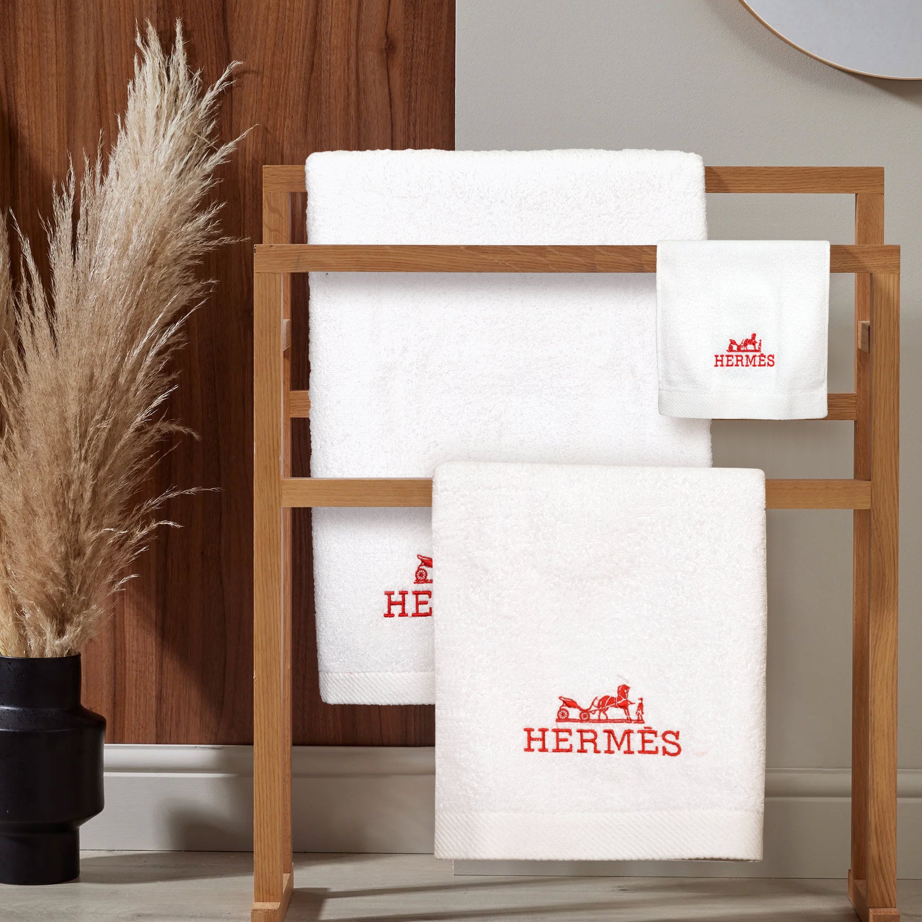 3-Pcs Hermes Embroidered Towel Set