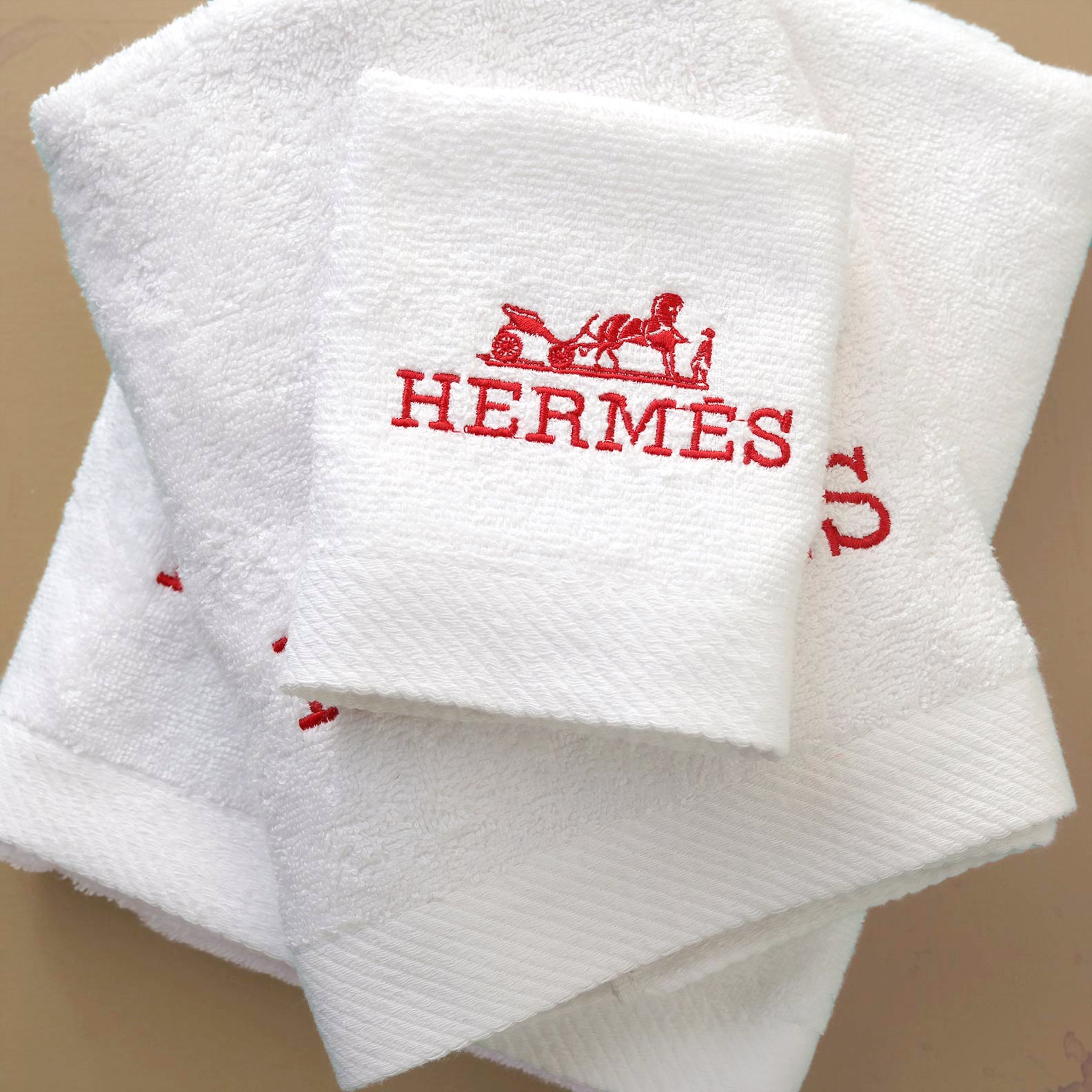 3-Pcs Hermes Embroidered Towel Set