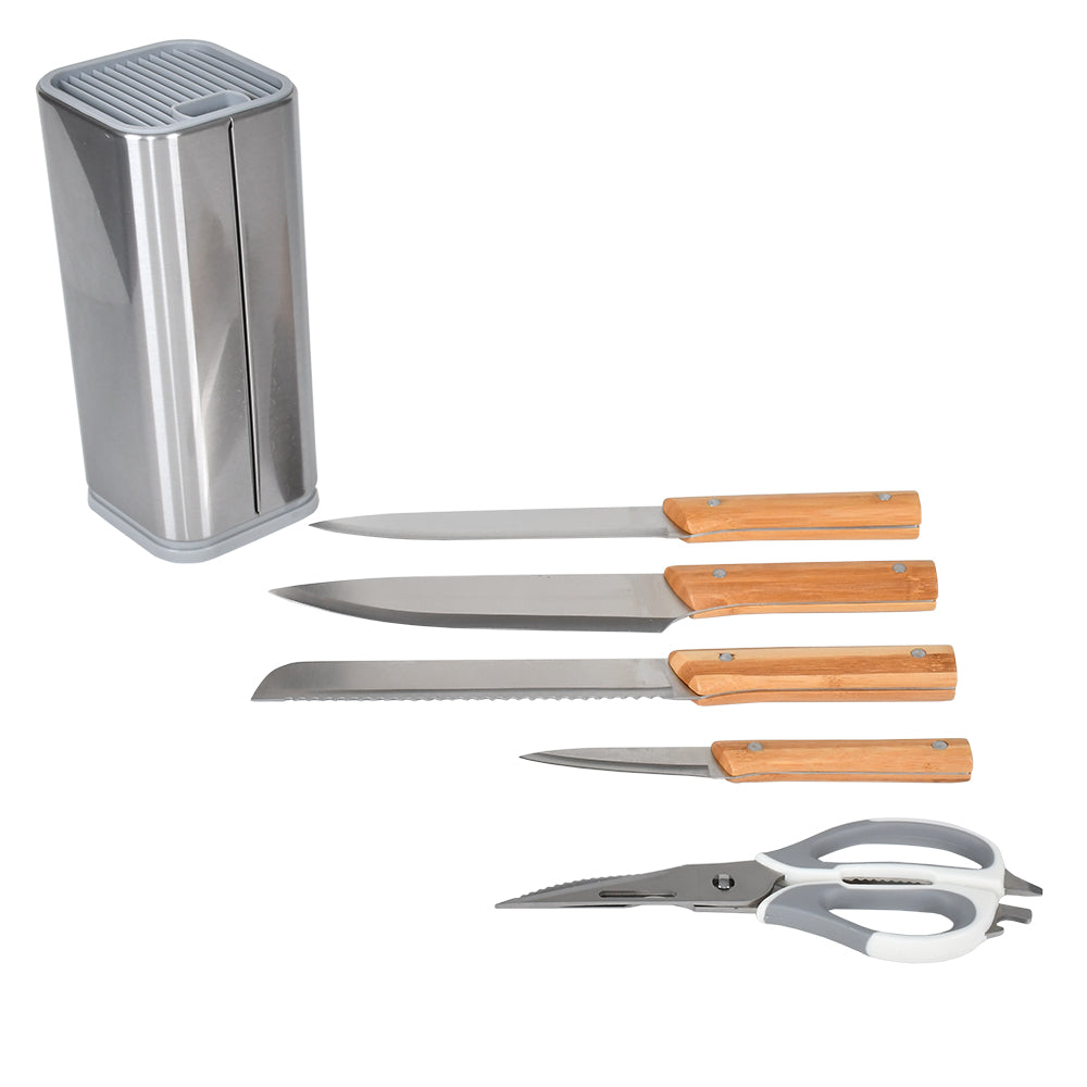 Tessie & Jessie Kitchen Knives Set 6-Pcs (Grey)