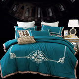 4 Pcs Fancy Pure Cotton Dumba Embroidery Duvet Set