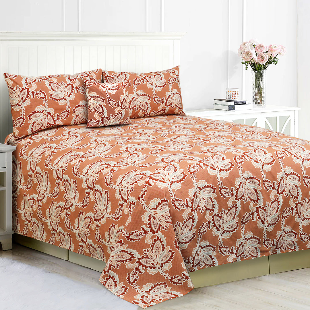 Wild Floral Bloom 3-Pcs Pure Cotton Bedsheet Set