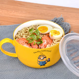 Cartoon Characters Kids Noodle Bowl with Lid
