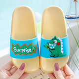 Dinosaur Surpurise Design Kids Slippers (4538747813997)