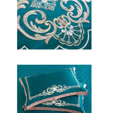 4 Pcs Fancy Pure Cotton Dumba Embroidery Duvet Set