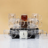 Bistro Classic Cute Bear Double Wall Glass Coffee Cup 250ML