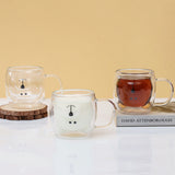 Bistro Classic Cute Bear Double Wall Glass Coffee Cup 250ML