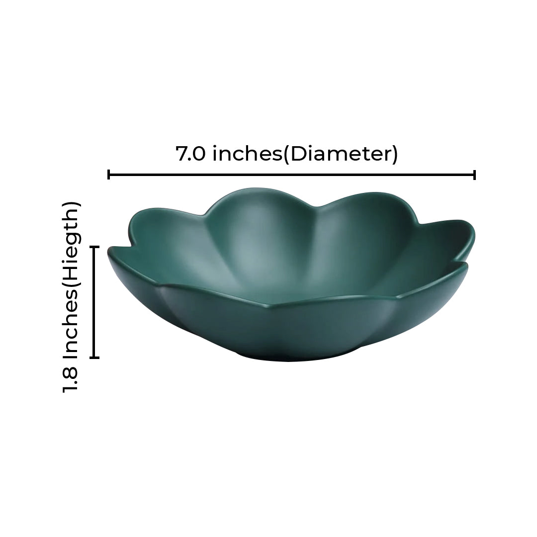 Pastel Ceramic Floral Design Medium Serving Bowl