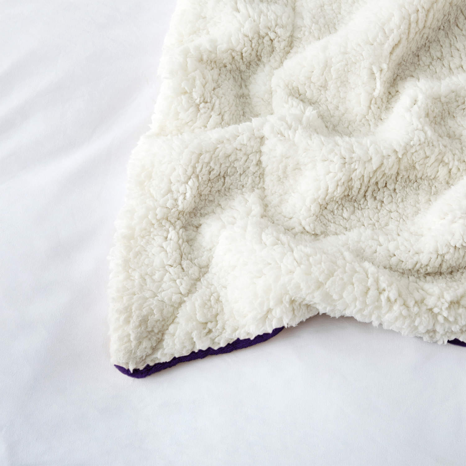 Ultra Soft Sherpa Throw Blanket - Purple