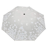 Hydro-Chromatic Ink Umbrella- Cream / Rain Water Induced Color Changing Print