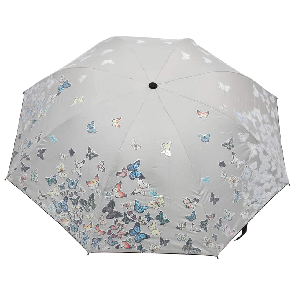 Hydro-Chromatic Ink Umbrella- Cream / Rain Water Induced Color Changing Print