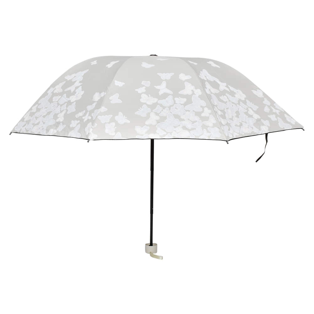 Hydro-Chromatic Ink Umbrella- Cream / Rain Water Induced Color Changing Print