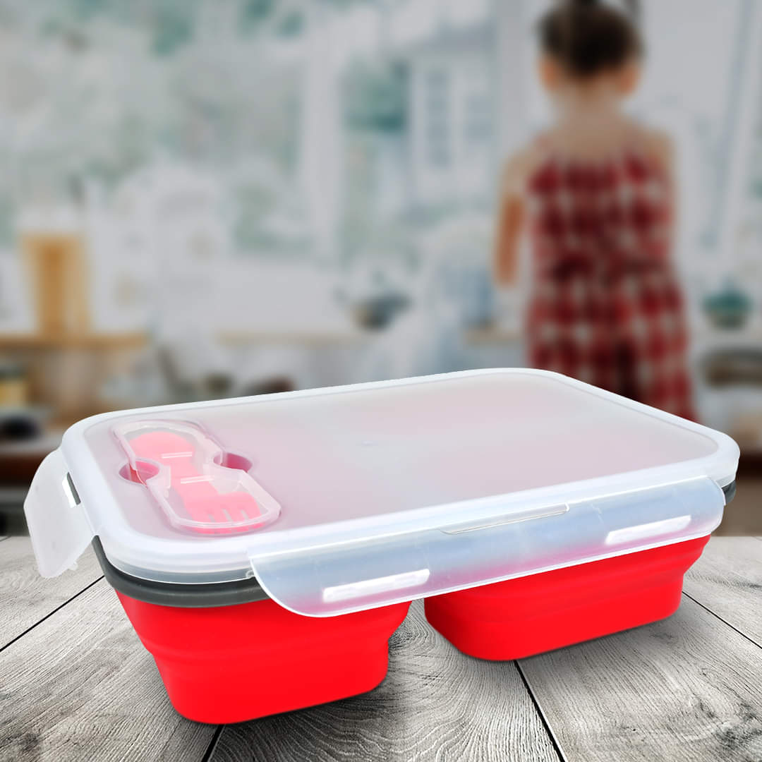 Silicon Foldable Lunch Box-Large