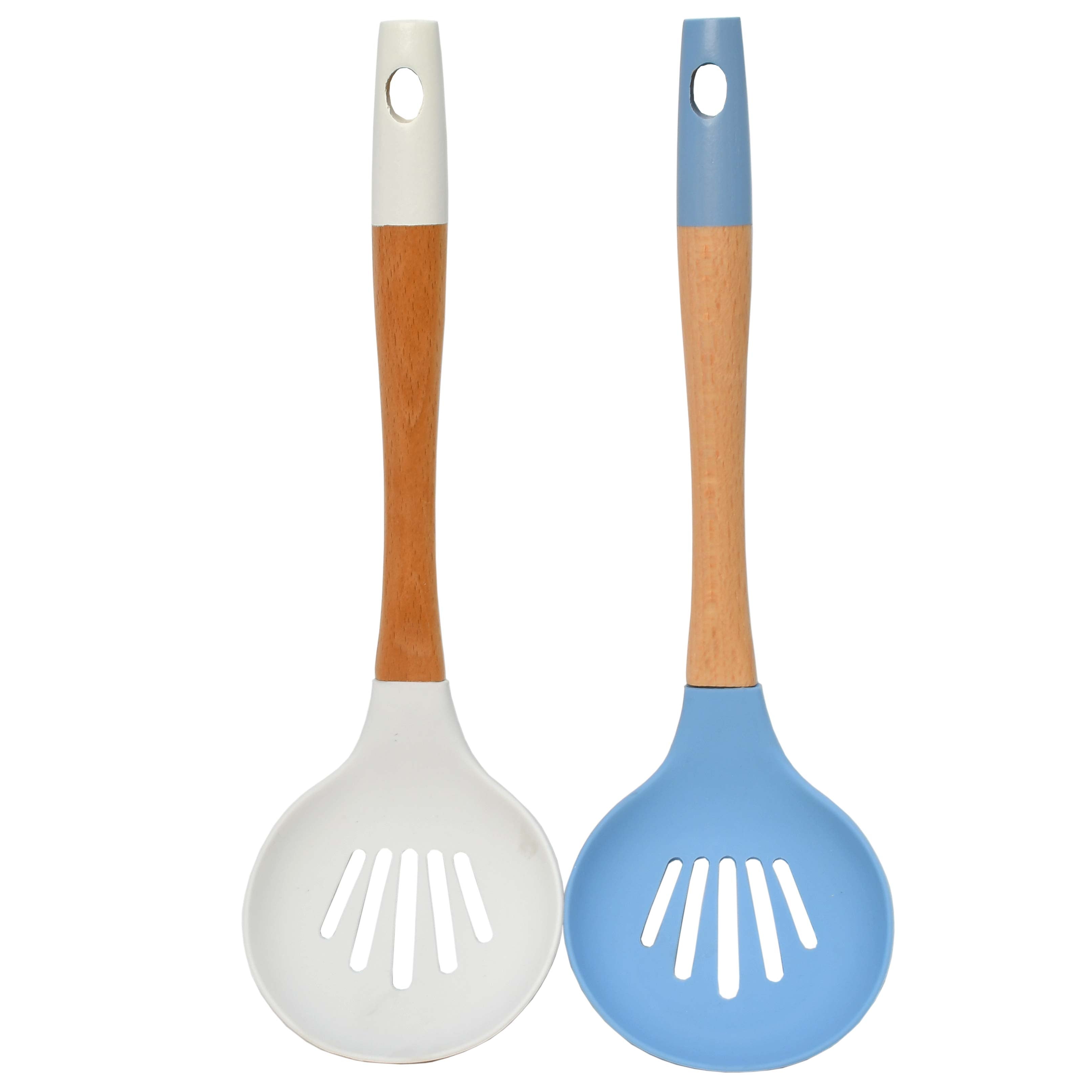 Bamboo Wood Silicon Slotted Spoon (4410331332717)