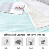 Ultra Soft Sherpa Throw Blanket - Sky