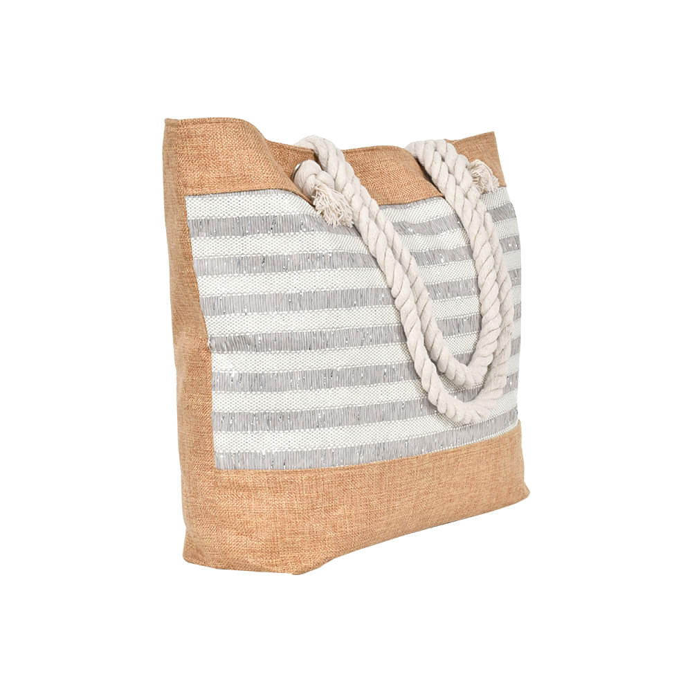 Ladies Stripes Tote Shoulder Bag