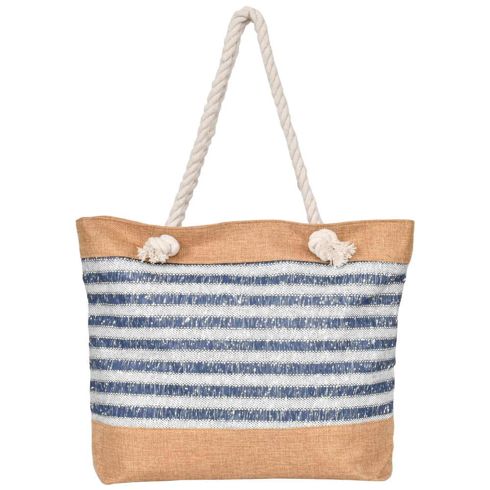 Ladies Stripes Tote Shoulder Bag