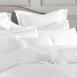 100% White Cotton Flat Sheet with Two Pillows Cases