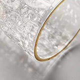 Elegant Pattern Gold Rim Tall Grade Glass Set- 6 Pcs