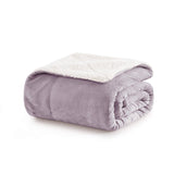 Ultra Soft Sherpa Throw Blanket - Lavender