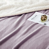 Ultra Soft Sherpa Throw Blanket - Lavender