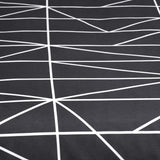 4-Pcs Black Equilateral Triangle Design Microfiber Duvet Cover Set