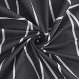 4-Pcs Black Equilateral Triangle Design Microfiber Duvet Cover Set