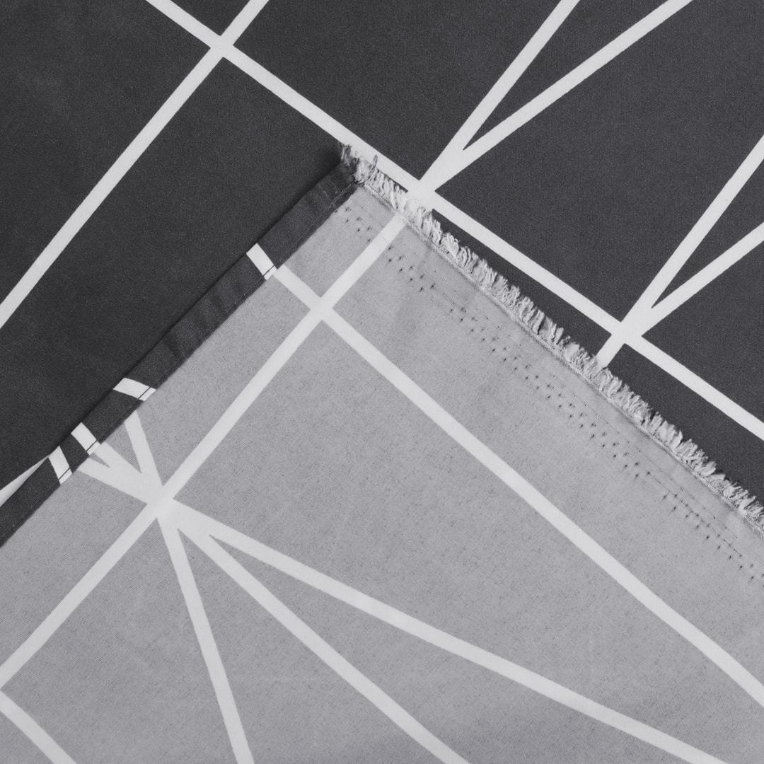 Black Equilateral Triangle Design Microfiber Duvet Cover Set