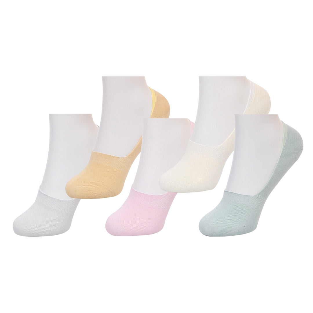 Happy Toes Premium Cotton No Show Socks (Any Random Color)