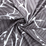 4-Pcs Grey Boughs Design Microfiber Duvet Cover Set