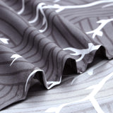 4-Pcs Grey Boughs Design Microfiber Duvet Cover Set