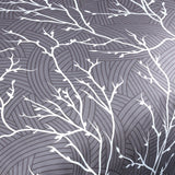 4-Pcs Grey Boughs Design Microfiber Duvet Cover Set