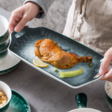 Gradient Stone Aqua Long Tray