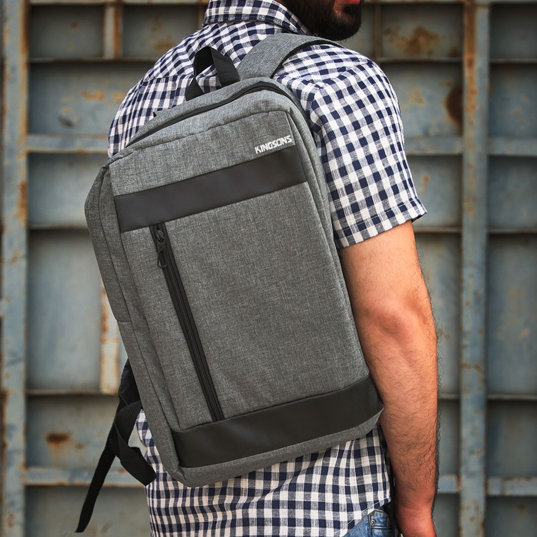 Unisex Grey Laptop Backpack Bag