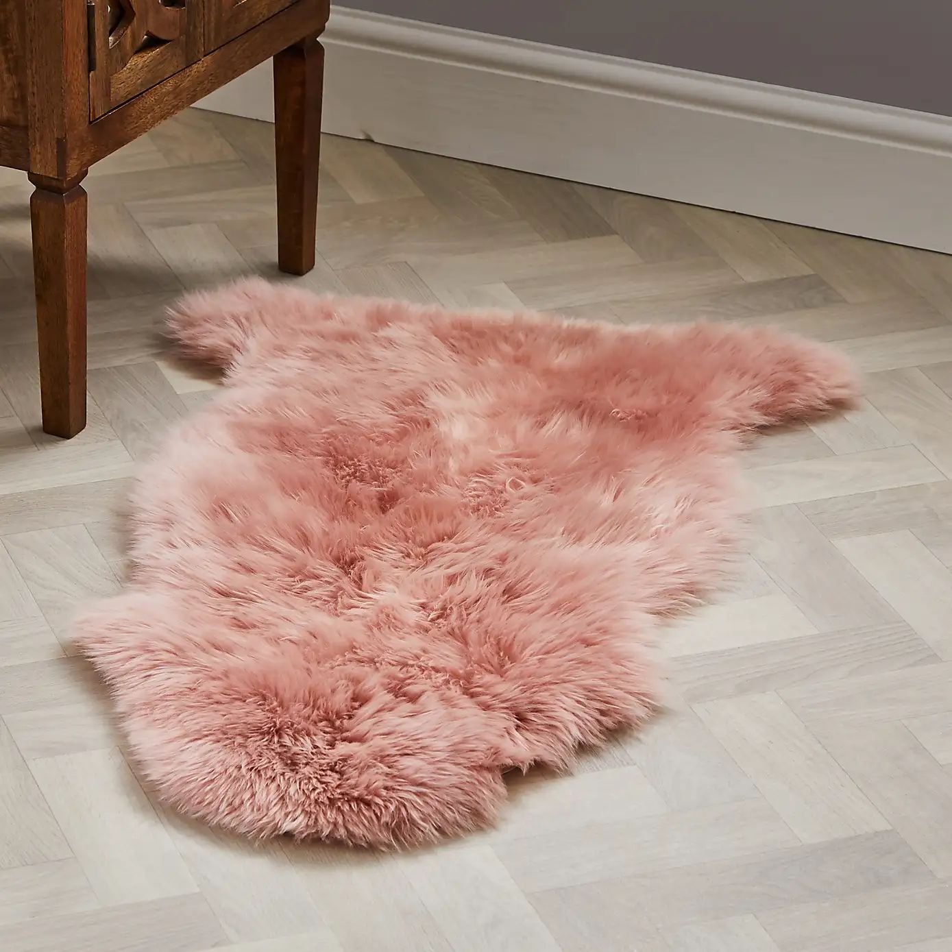 Indoor Anti-Slip Shaggy Rug- Pink