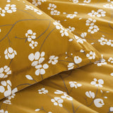 Microfiber Duvet Cover with Pillow Cases Ochre Florets