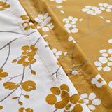 Microfiber Duvet Cover with Pillow Cases Ochre Florets