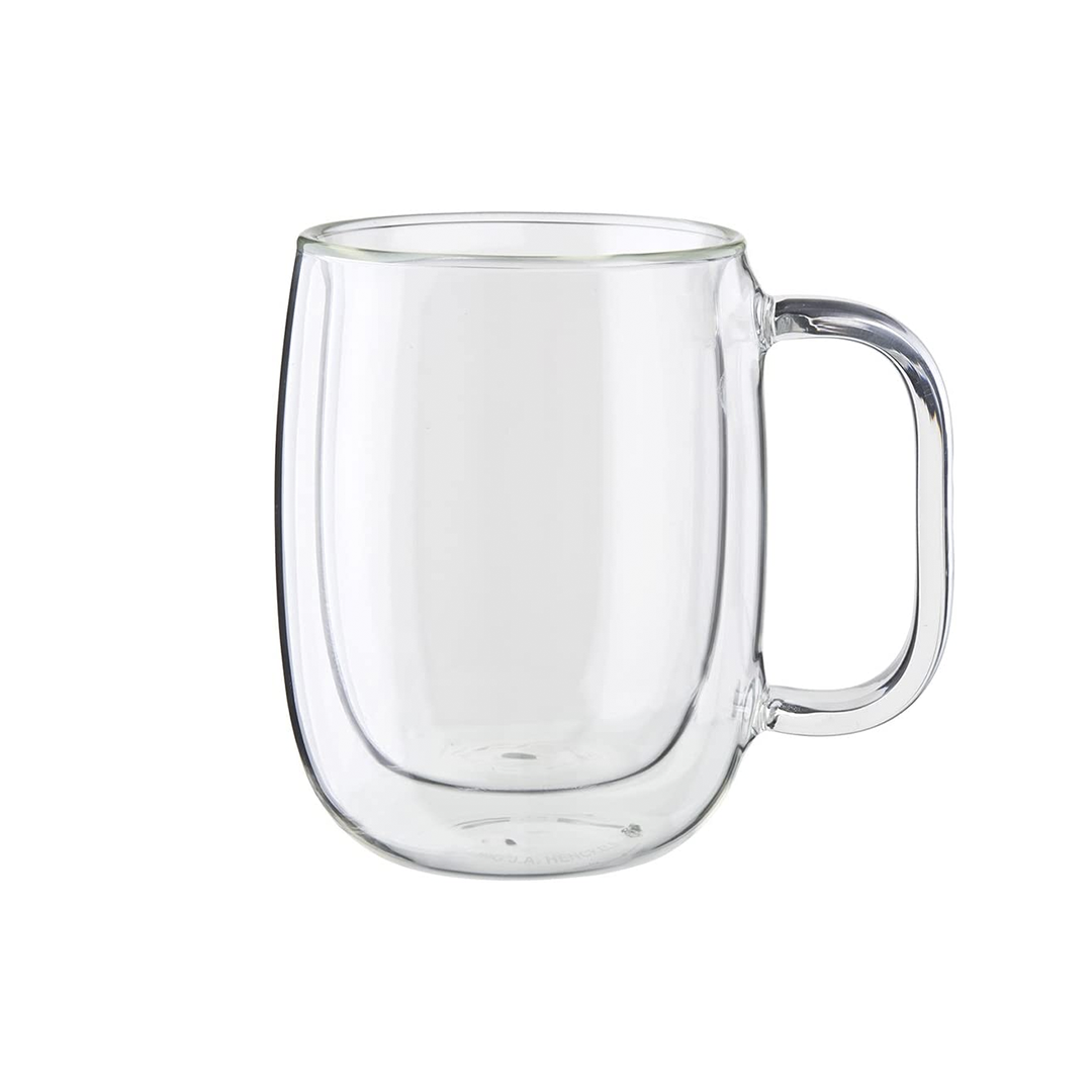 Classic Oval Shape Double Wall Glass Coffee Mug