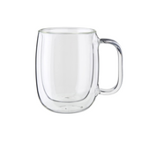 Classic Oval Shape Double Wall Glass Coffee Mug