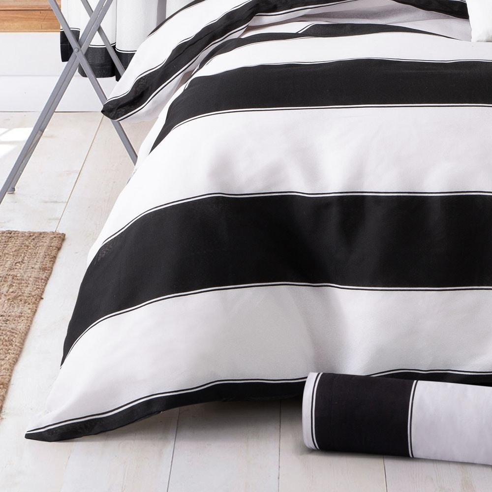 Monochrome Microfiber Duvet Cover Set