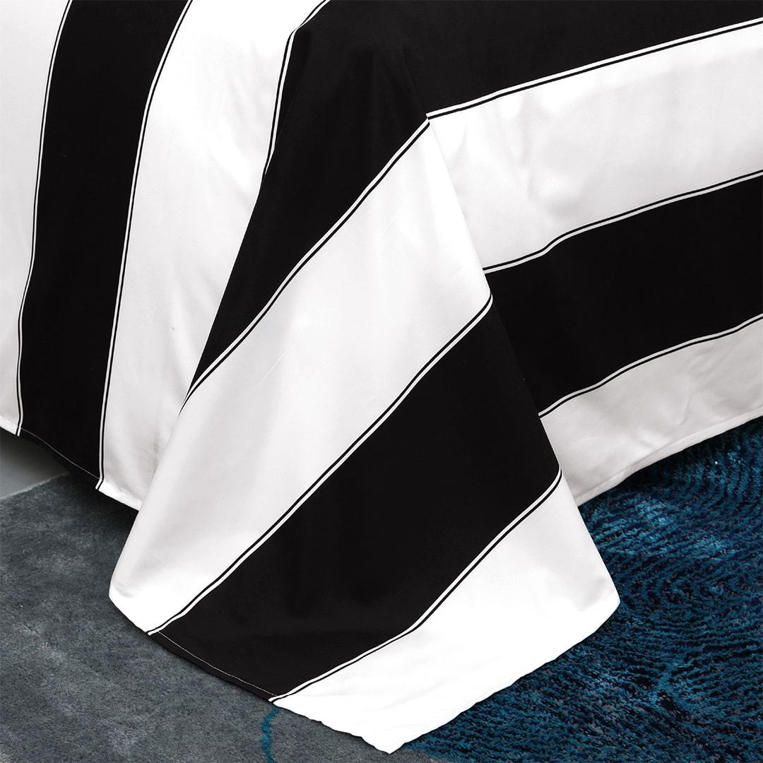 Monochrome Microfiber Duvet Cover Set