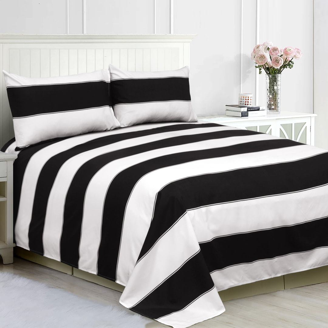 Monochrome Microfiber Duvet Cover Set