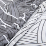 4-Pcs Grey Boughs Design Microfiber Duvet Cover Set