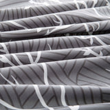 Microfiber Duvet Cover with Pillow Cases Grey Boughs Design